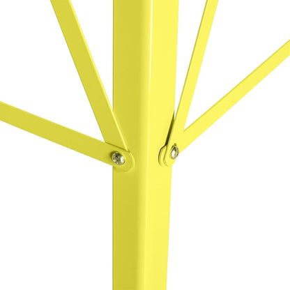 8FT Windmill for Yard Garden Decoration with Weather Vanes，Heavy Duty Outdoor Wind Mills, Large Metal Outdoor Windmill,Weather Resistant,Yellow