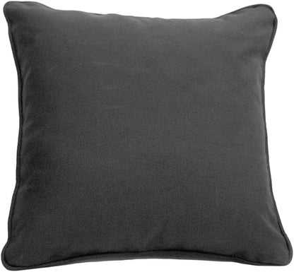 East Green 18 x 18 Waterproof Outdoor Pillow with Insert, Black - Premium Olefin Outdoor Accent Pillow for Patio Furniture