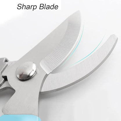 Curve Gardening Scissor with Sharp Stainless Steel Blade Garden Shears for Cutting Flowers Trimming Plants of Yard Florist Flower Rose Herb Hedge Bonsai and Fruits Picking (Red Handle)