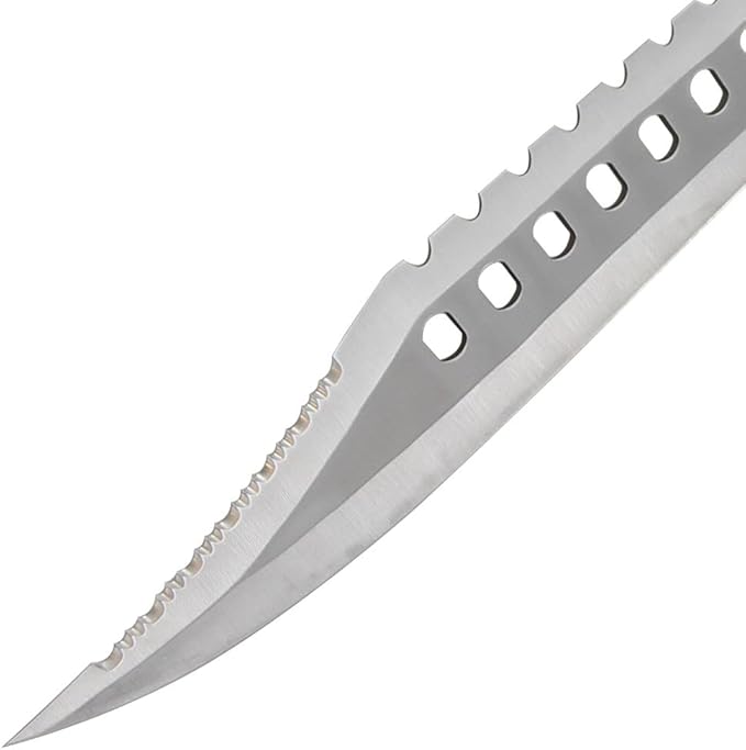 Armory Replicas Sporting Sawback 17 Knife with Dual Grit Sharpening Stone