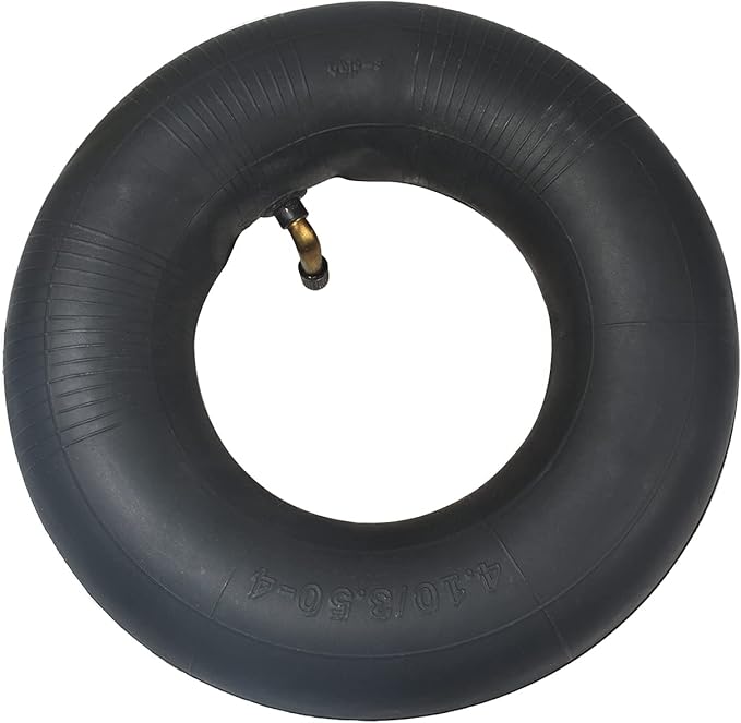 4.10/3.50-4 Heavy Duty Replacement Inner Tube with TR-87 Bent Valve Stem (2-Pack) - for Wheelbarrows, Mowers, Hand Trucks and More 3.50-4 Tire