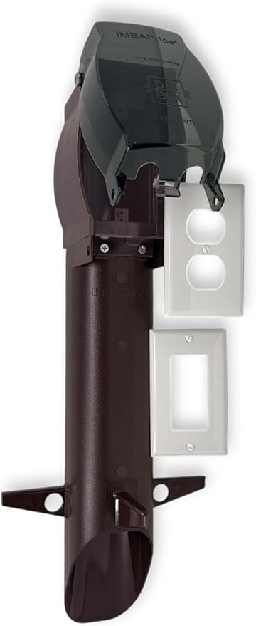 iMBAPrice IMBA-GPD19BR-2 Bronze 19.5" Gard-N-Post Low-Profile Landscape Lighting Post Enclosure with GFCI Device Cover, 2-Pack