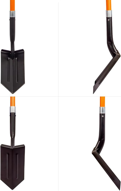 VNIMTI Trench Shovel Heavy Duty, 6-Inch Trenching Shovel with Fiberglass Handle, 58 Inches