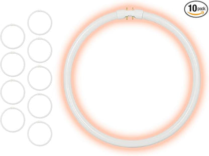 GoodBulb 40-Watt 12 Inch T5 Fluorescent Circline Light Bulb | 4100K Cool White Light Color | 2GX13 Base | High Output 2533 Lumens | 10000 Life Hours 80 CRI | Pack of 10 Bulbs
