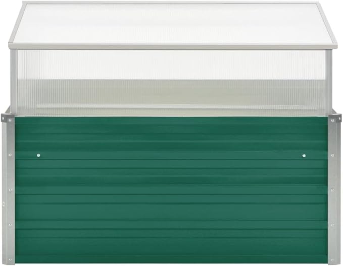 Galvanized Steel Greenhouse, 39.4"x39.4"x30.3", Green