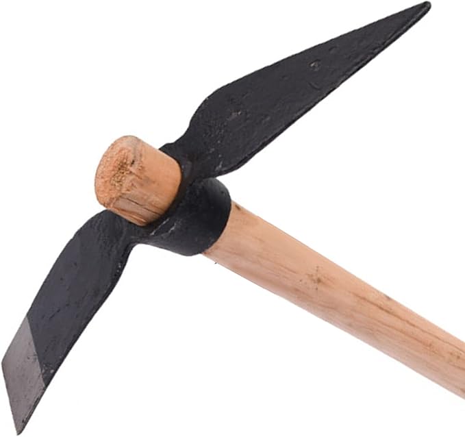 Garden Pick, Wooden Handle, Ideal for and Gardening (Total Length: 15.7in)