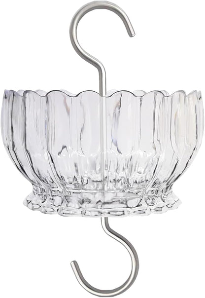 Ant Moat for Hummingbird Feeder - 9 OZ Extra Large Capacity Insect Guard - Daisy (Clear)
