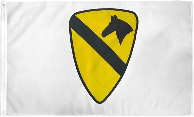 Durable 1st Cavalry Division "White" MILITARY Flag 3x5 Ft Polyester Army