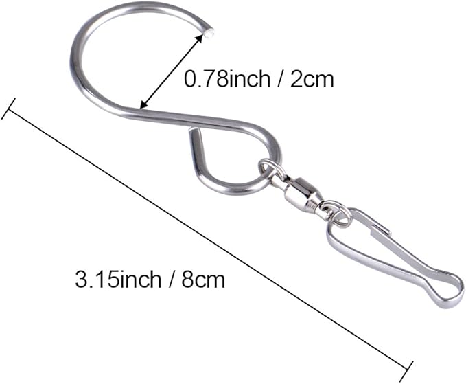 KUUQA Swivel Hooks Clips for Hanging Wind Spinners Wind Chimes Crystal Twisters Party Supply(6 Pack)