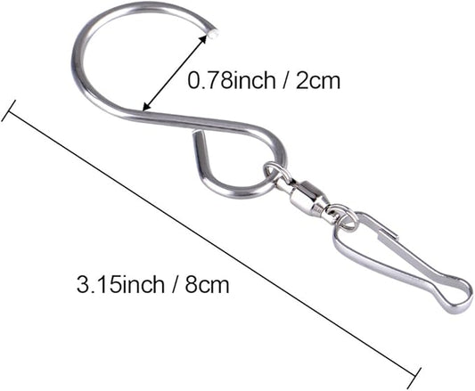 KUUQA Swivel Hooks Clips for Hanging Wind Spinners Wind Chimes Crystal Twisters Party Supply(6 Pack)