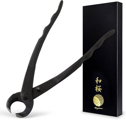 Wazakura Hanafubuki Hand Forged Bonsai Tree Trunk Splitter, Made in Japan 8.25inch(210mm), Branch Cutter Japanese Garden Tool - 8.25inch(210mm), Black