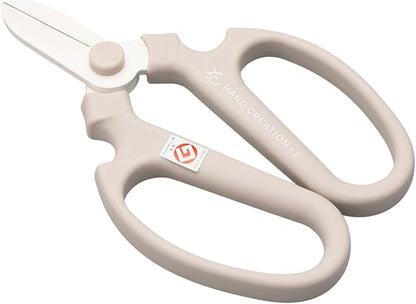 Japanese Florist Scissors – Professional Ultra Sharp Flower Shears Made in JAPAN for Ikebana Floral Design & Gardening SAKAGEN HAND CREATION F-170 (Warm Grey)