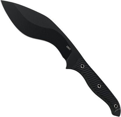 CRKT Clever Girl Kukri Compact Machete: Heavy Duty Powder Coated SK-5 Carbon Steel Blade, Textured G10 Handle with Sheath 2710