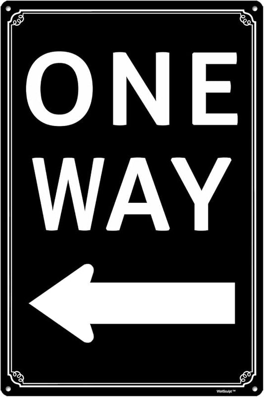 12x16" One Way" with Right Arrow - High-Intensity Aluminum Parking Lot Sign, Weatherproof & Fade-Resistant, Ideal for Outdoor & Indoor Use - Curbside Sign