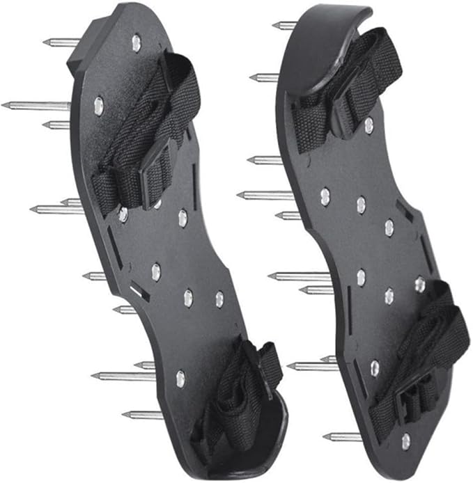 Lawn Shoes, Spike Shoes Lawn Tool Aeration Shoes for Epoxy Floor, Lawn Yard Patio Lawn Garden Yard (Black)