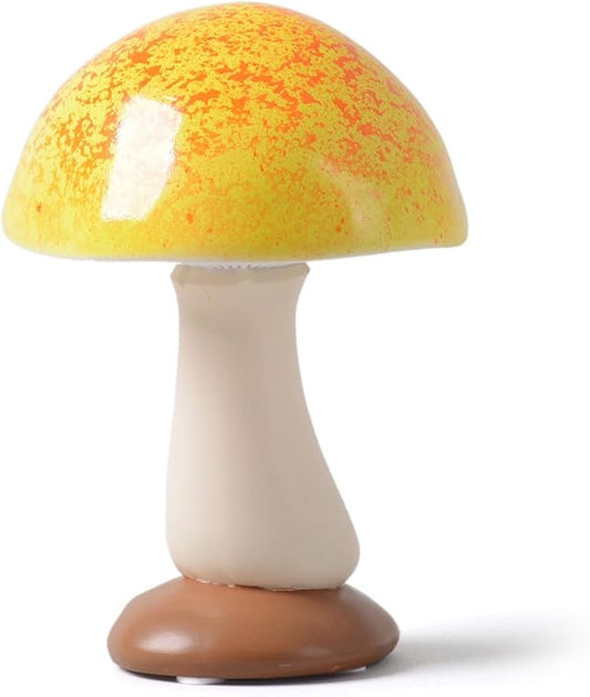 SEINHIJO Mushroom Decor Sculpture Garden Gifts Statue Outdoor Fairy Figurine Modern Patio Arts Polyresin 6.7inch