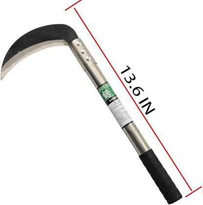 Zelin Grass Sickle,Clearing Sickle,Manganese Steel Blade/Stainless Steel Handle Hand held Sickle Tool,Professional Clearing Vines and Weeds Tools