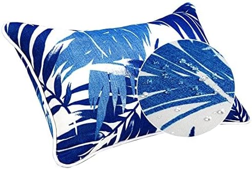 JMGBird Outdoor Pillows Waterproof Set of 4 Outdoor Throw Pillows with Insert Included 12×20 Inch Outdoor Lumbar Pillows for Patio Furniture
