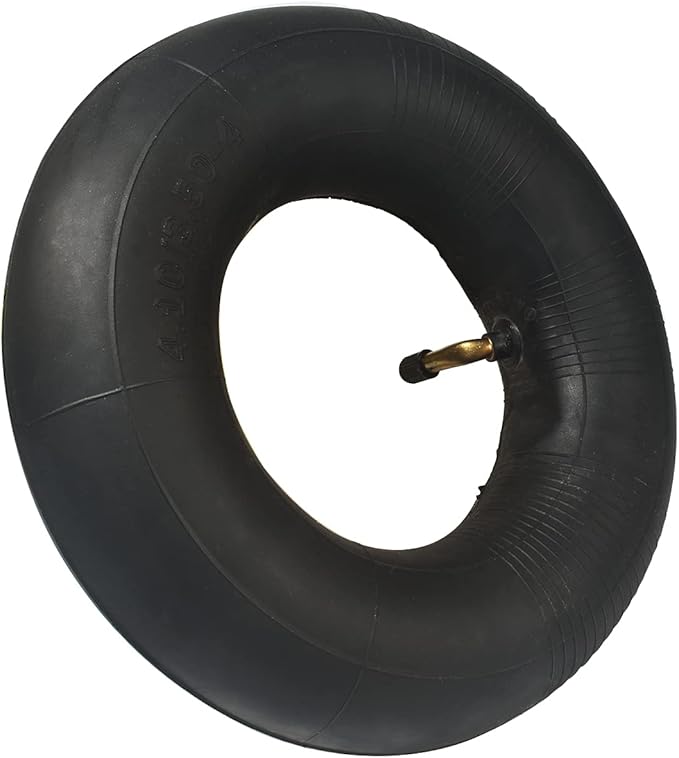 4.10/3.50-4 Heavy Duty Replacement Inner Tube with TR-87 Bent Valve Stem (2-Pack) - for Wheelbarrows, Mowers, Hand Trucks and More 3.50-4 Tire