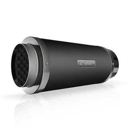 AC Infinity Inline Duct Fan Silencer, 8" Noise Reduction Muffler Blower Silencer for Indoor Hydroponics Grow Tent Ventilation Systems