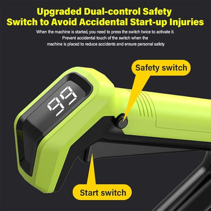 4 in 1 iToolMax Cordless Grass Trimmer, Electric Weed Wacker Cordless, Weed Eater Battery Powered with 2 Batteries, Brush Cutter & Grass Trimmer & Lawn Edger & Four-wheel Assist with 3 Types of Blades