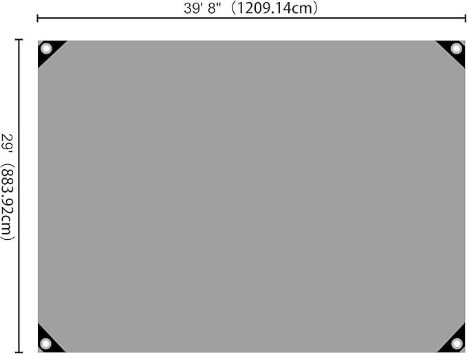 Yescom 30x40ft Heavy Duty Reinforced Poly Tarp Waterproof Tarpaulin 10-mil Ground Sheet Camping Tent Cover with Eyelets Reversible Silver Black Tarps