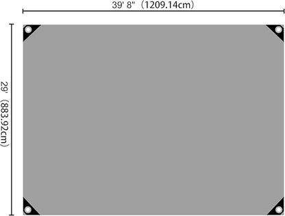 Yescom 30x40ft Heavy Duty Reinforced Poly Tarp Waterproof Tarpaulin 10-mil Ground Sheet Camping Tent Cover with Eyelets Reversible Silver Black Tarps
