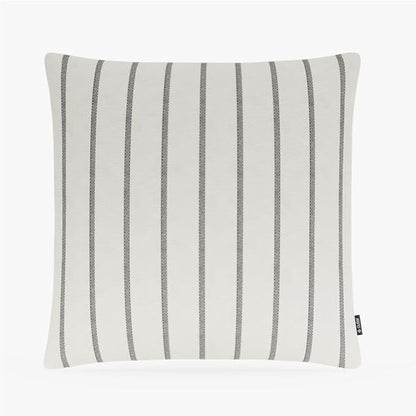 Outer Outdoor Throw Pillow with OuterWeave Performance Fabric, Decorative Pillow for Patio & Outdoor Furniture, Includes Machine Washable Pillow Cover and Insert - Palisades Gray Stripe, 18"x18"