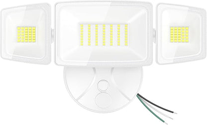 Onforu 75W Flood Lights Outdoor, 7000LM Brightness Security Lights Switch Controlled, 3 Adjustable Heads, IP65 Waterproof, 6500K Wall Mount Exterior LED Flood Light