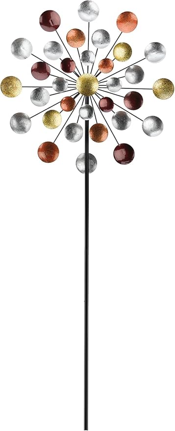 Regal Art & Gift Galaxy Wind Spinner – Metal Yard Decorations Outdoor | Kinetic Garden Spinner for Lawn, Pathway, or Flower Bed | Weather-Resistant Outdoor Sculpture - 32 Inch
