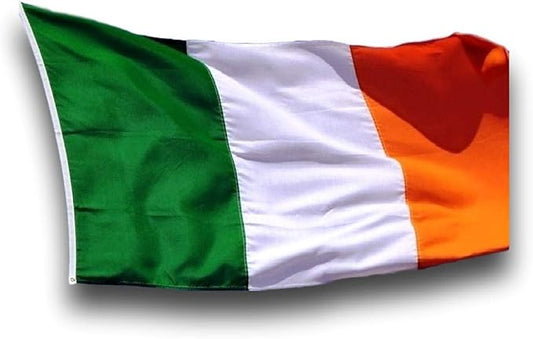 US Flag Factory - 5x8 FT Ireland Irish Flag (Sewn Stripes) Outdoor SolarMax Nylon - Made in America - Premium Quality (5x8 FT)
