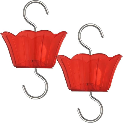 Ant Moat for Hummingbird Feeder - 3 OZ x 2 Pack Red Insect Guard with Large Capacity