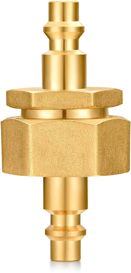 RV vent plug prevent freezing in winter helps drain water from water pipes, suitable for camping RVs, boats, garden hoses, water pipe Blow Out Plug brass quick connector (female)