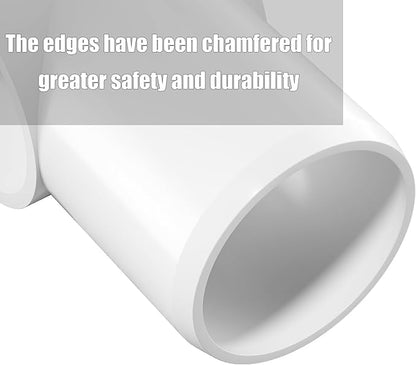 24PCS 3 Way Tee PVC Fittings 1/2Inch, SCH40 Furniture Grade Elbow Fitting Adapter Heavy Duty PVC Pipe Connector for Water Supplies, DIY Garden Shelf & Greenhouse