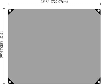Yescom Large Tarps Waterproof 10 Mil Heavy Duty Reinforced Poly Outdoor Tarp 20' x24' with Grommets for Outdoor Camping Tent Boat Silver & Black