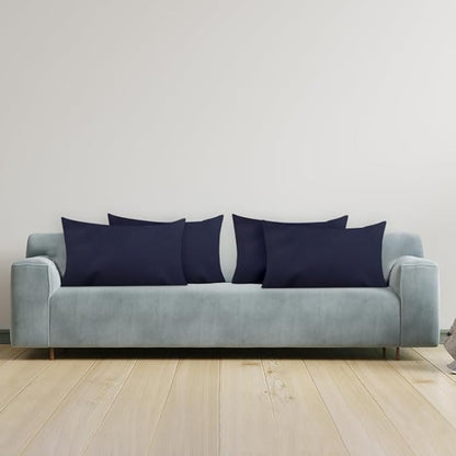 Covers & All Premium Square Throw Pillow Inserts with Covers Set of 4, 20 x 26 Inches Navy Blue, Decorative Cushions for Couch Sofa Home Decor Office Travel UV Resistant Waterproof Soft Cushions
