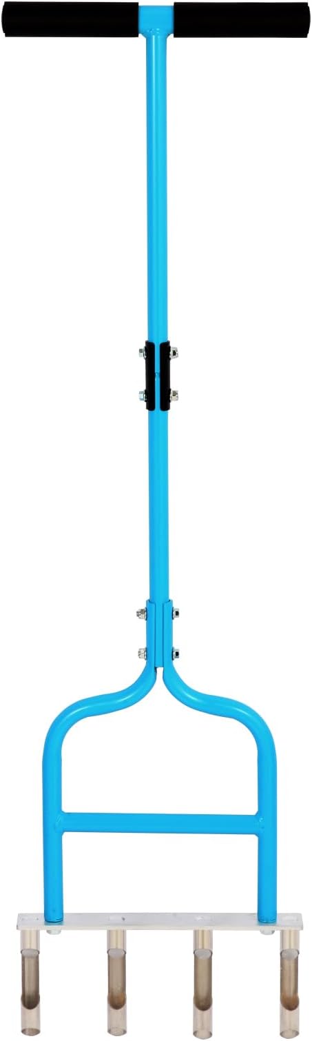 sancat Lawn Aerator with 4 Stainless Steel core Plug, 39inch Hollow Tine Aerator,Manual Yard Aerator,Grass Soil Aerator, Aerator Lawn Tool for Lawn Care.