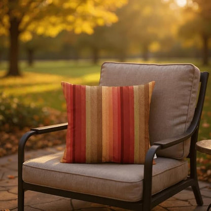 RSH DECOR: Sunbrella Square Throw Pillows Set of 2 | 20" x 20" | Water and Fade-Resistant Performance Fabric | Outdoor Pillow Covers with Down-Alternative Inserts | Astoria Sunset