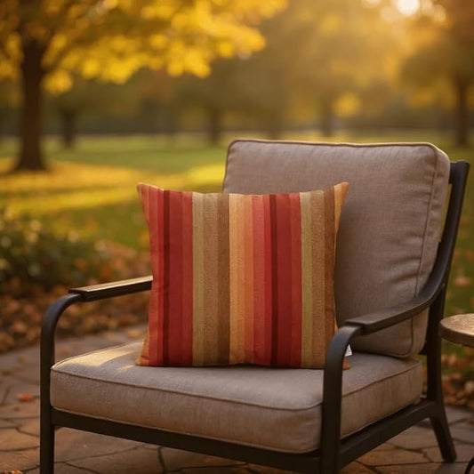 RSH DECOR: Sunbrella Square Throw Pillows Set of 2 | 20" x 20" | Water and Fade-Resistant Performance Fabric | Outdoor Pillow Covers with Down-Alternative Inserts | Astoria Sunset