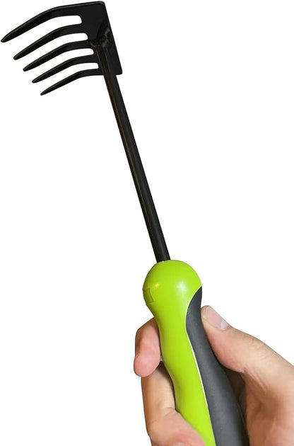 Garden Guru Hand Rake Cultivator Tiller Tool – Strong Carbon Steel for Ultimate Strength - Rust Resistant – Ergonomic Handle – Great for Gardening Cultivating Loosening Weeding Mulching (2 Pack)