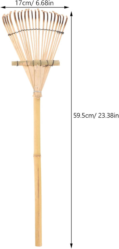 GANAZONO Rakes for Lawns Leaf Scoops Hand Rakes Gardening Lawn Held Wind Tools Japanese Yard Wood with Handle Landscape Loosening Soil s Small Wooden Child Leaves
