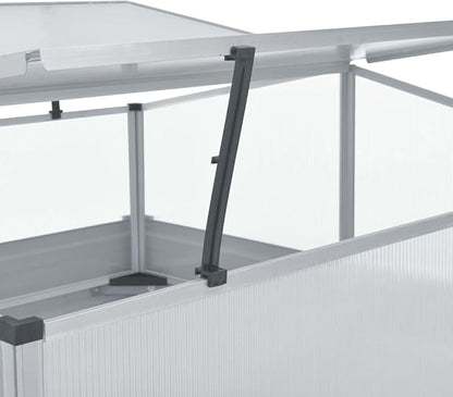 Galvanized Steel Greenhouse, 39.4"x39.4"x30.3", Green