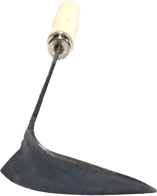 Korean Gardening Tool ho-mi Hand Plow Hoe Spade, Trowel, Weeder, and More! an Excellent Tool for use in Any Vegetable or Flower Garden 12.40 Inches (Round Triangle)
