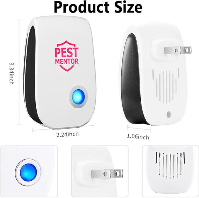 Pest Repeller Ultrasonic & Pest Repellent 10 Pack Ultrasonic Mice Repellent for Insect, Roaches, Spiders, Bugs, Mosquitoes, Pest Control for House Garage RV Hotel Mouse Repellent Pest Control Device