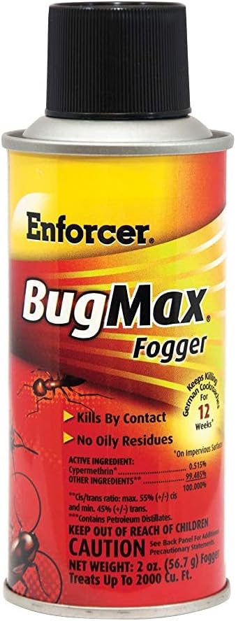 Enforcer BugMax Fogger - 2 oz (Case of 36) - EBMFOG2 - Keeps Killing German Cockroaches for 12 Weeks on Impervious Surfaces