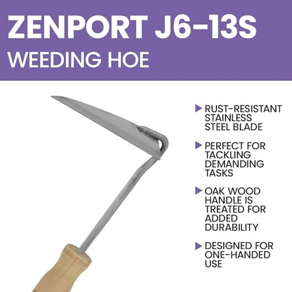 Zenport J6-13S Weeding Hoe, 10-Inch, Beige - 12 Pack