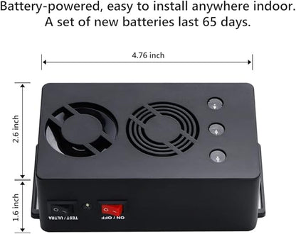 Rodent Repellent Battery Operated Ultrasonic Mouse Repeller for Car Engines Squirrel Pest Repeller Under Hood Mice Deterrent for House Garage Attic Indoor 2 Pack