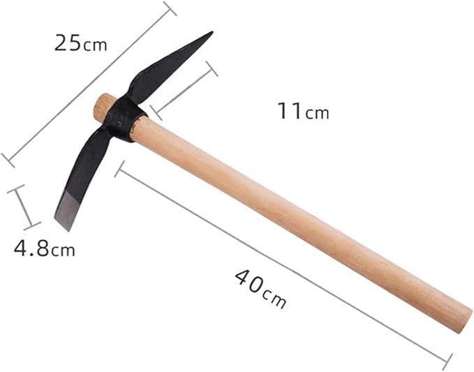 Garden Pick, Wooden Handle, Ideal for and Gardening (Total Length: 15.7in)