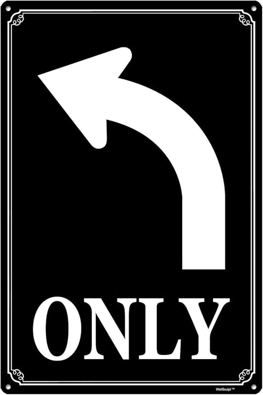 12x16" Right Turn Only Arrow Signs - High-Intensity Aluminum Parking Lot Sign, Weatherproof & Fade-Resistant, Ideal for Outdoor & Indoor Use - Curbside Sign
