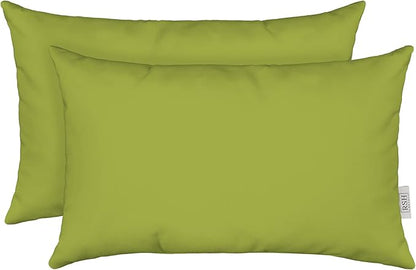 RSH DECOR: Sunbrella Lumbar Throw Pillows Set of 2 | 20" x 12" | Water and Fade-Resistant Performance Fabric | Outdoor Pillow Covers with Down-Alternative Inserts | Canvas Macaw